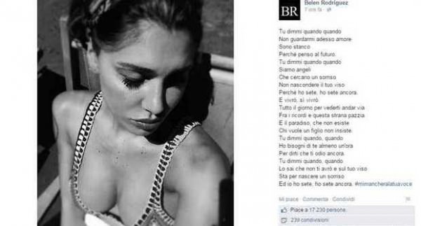 belen rodriguez ricorda pino daniele